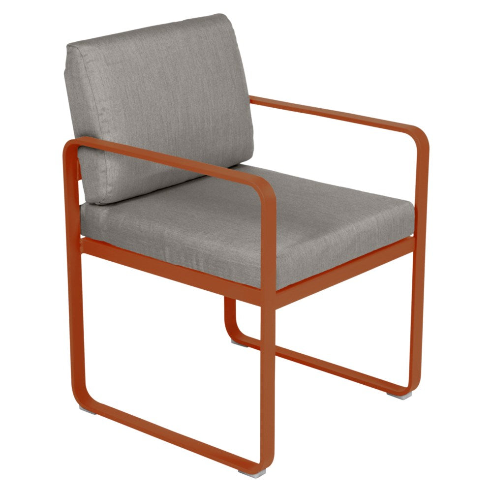 BELLEVIE DINING ARMCHAIR -FLANNEL GREY CUSHION