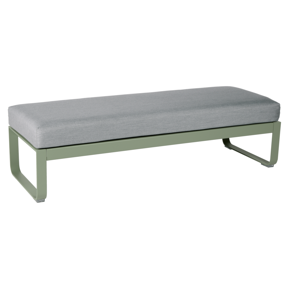 BELLEVIE 2-SEATER OTTOMAN-GREY TAUPE CUSHION