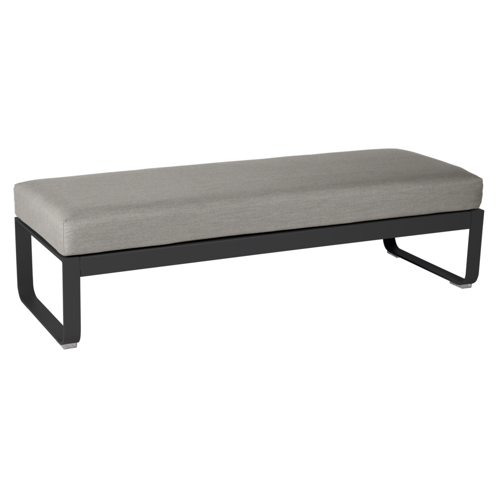 BELLEVIE 2-SEATER OTTOMAN-GREY TAUPE CUSHION