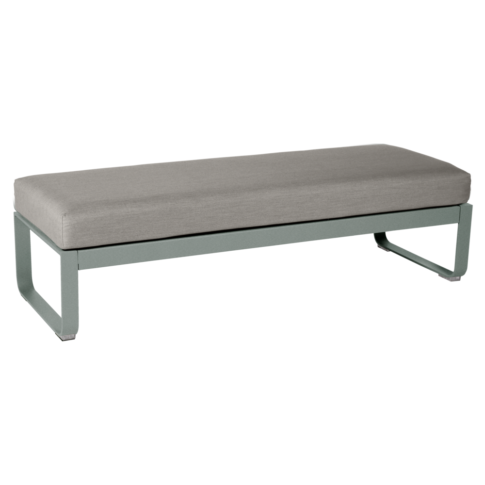 BELLEVIE 2-SEATER OTTOMAN-GREY TAUPE CUSHION