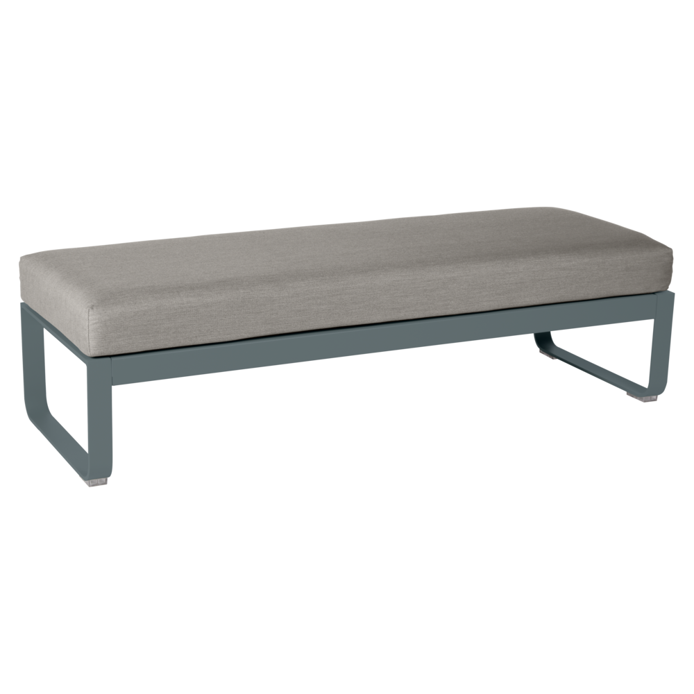 BELLEVIE 2-SEATER OTTOMAN-GREY TAUPE CUSHION