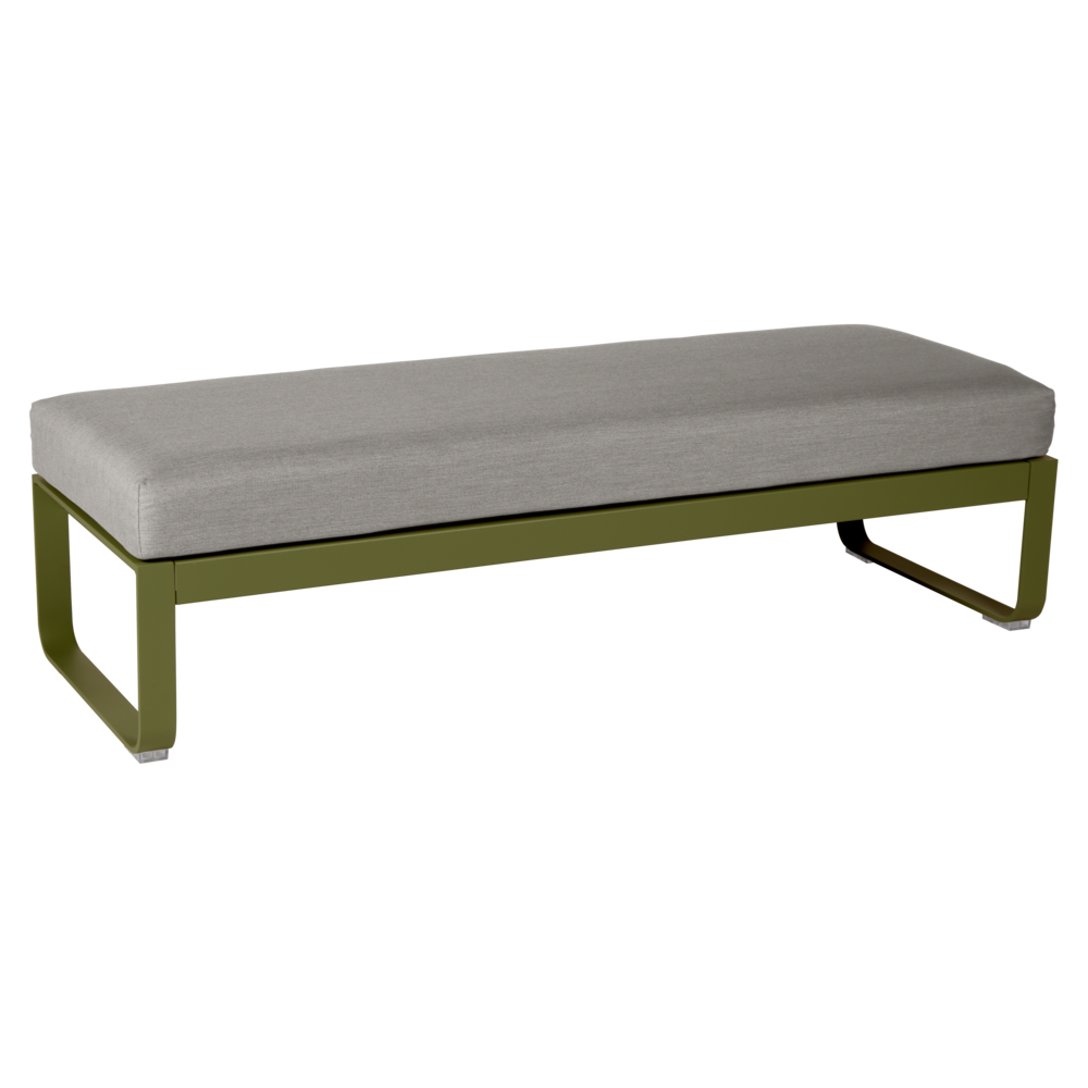 BELLEVIE 2-SEATER OTTOMAN-GREY TAUPE CUSHION