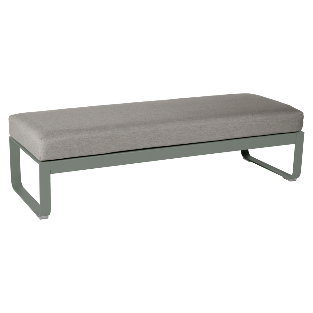 BELLEVIE 2-SEATER OTTOMAN-GREY TAUPE CUSHION