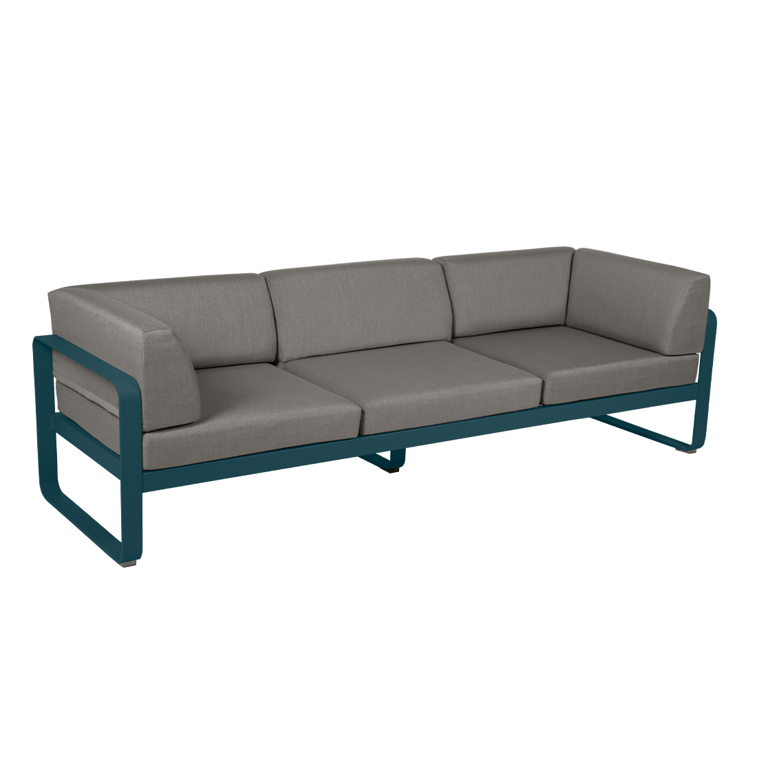BELLEVIE 3-SEATER CLUB SOFA-GREY TAUPE CUSHION