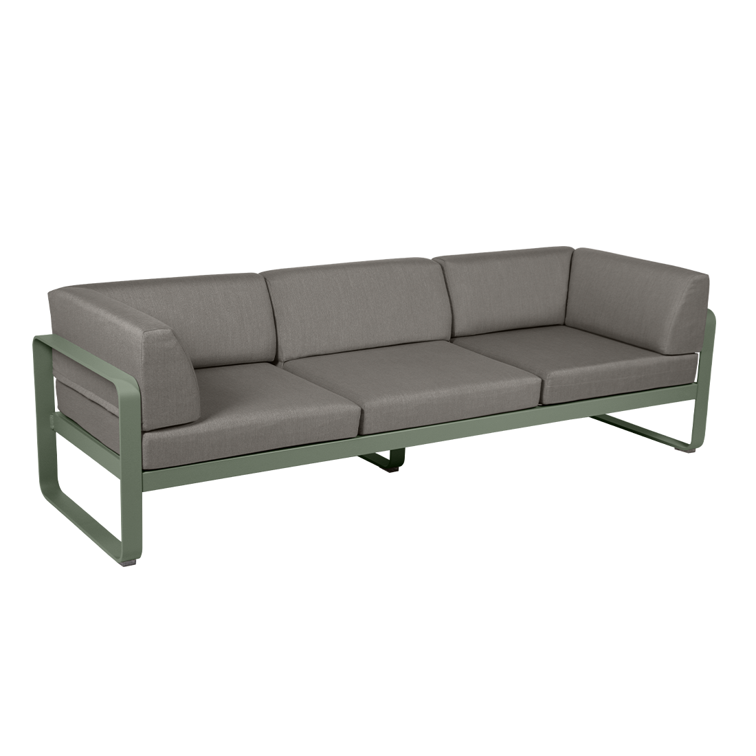 BELLEVIE 3-SEATER CLUB SOFA-GREY TAUPE CUSHION