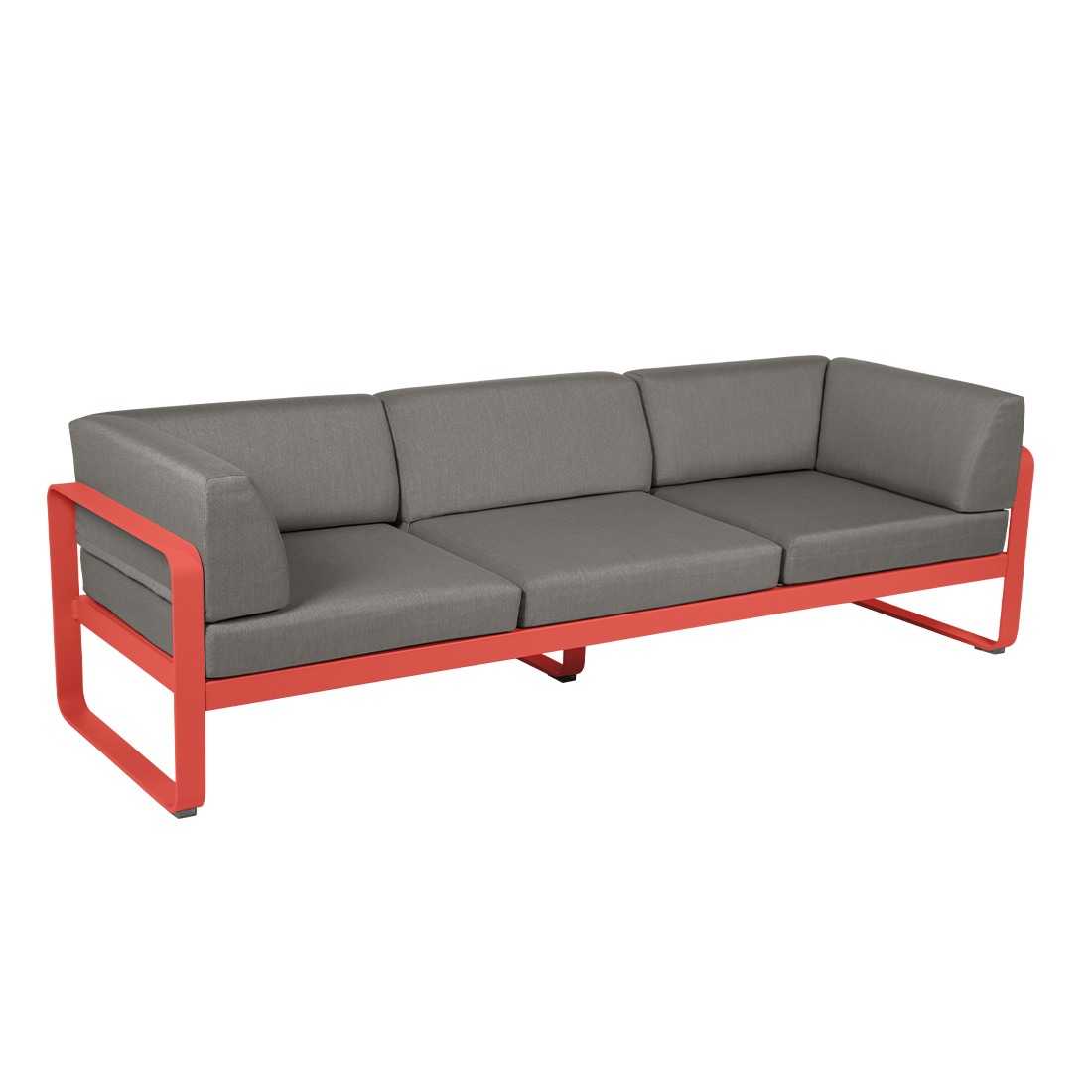 BELLEVIE 3-SEATER CLUB SOFA-GREY TAUPE CUSHION