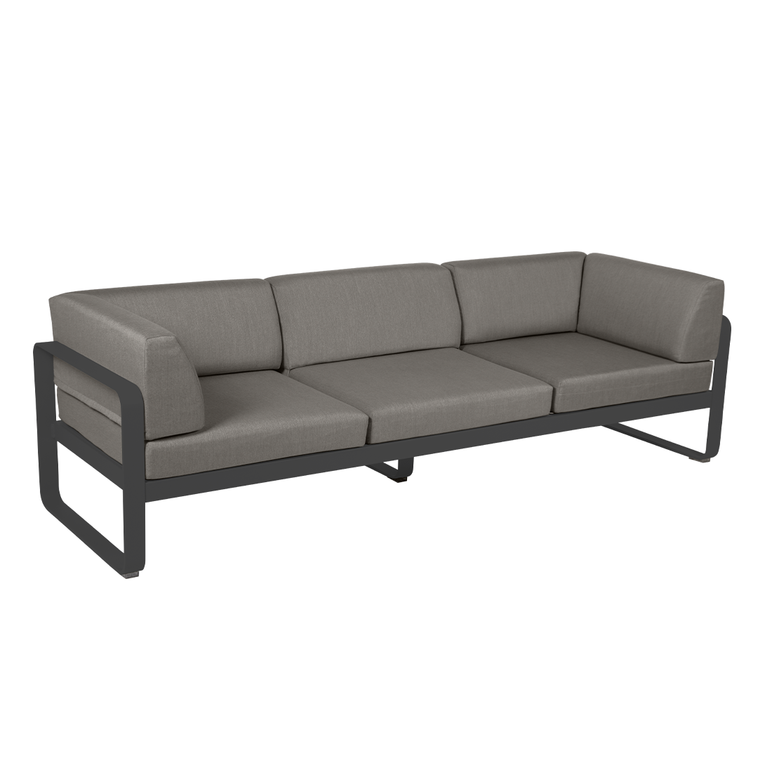 BELLEVIE 3-SEATER CLUB SOFA-GREY TAUPE CUSHION