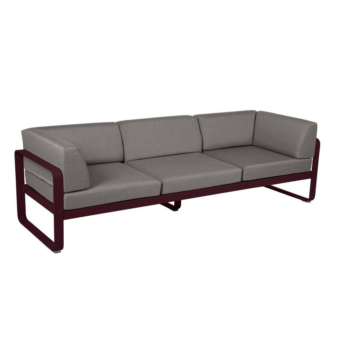 BELLEVIE 3-SEATER CLUB SOFA-GREY TAUPE CUSHION