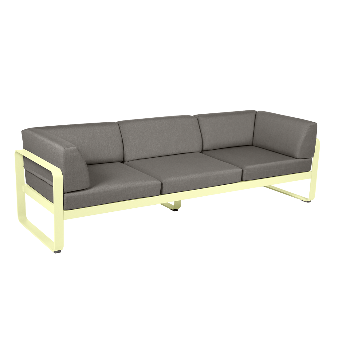 BELLEVIE 3-SEATER CLUB SOFA-GREY TAUPE CUSHION