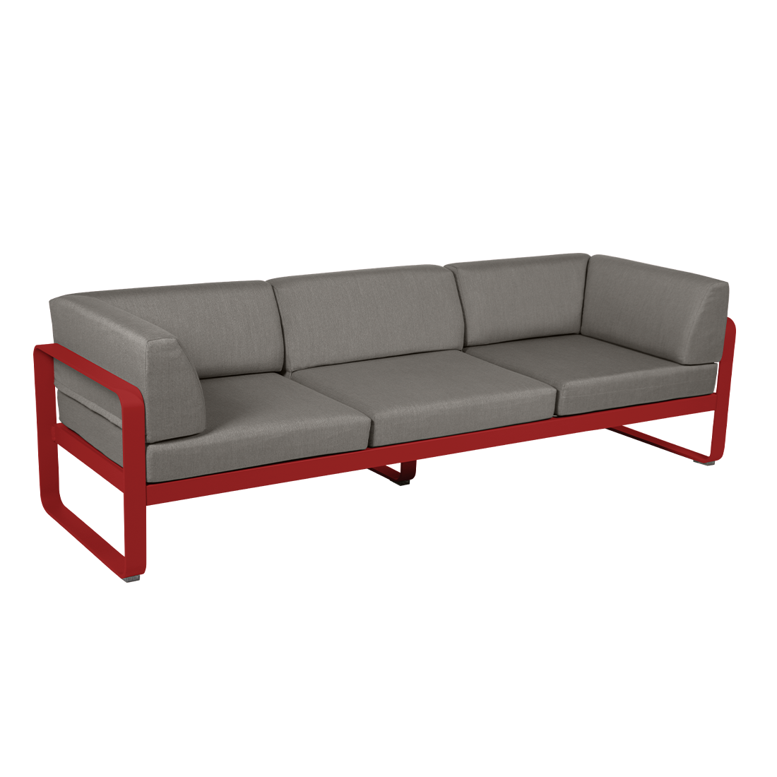 BELLEVIE 3-SEATER CLUB SOFA-GREY TAUPE CUSHION