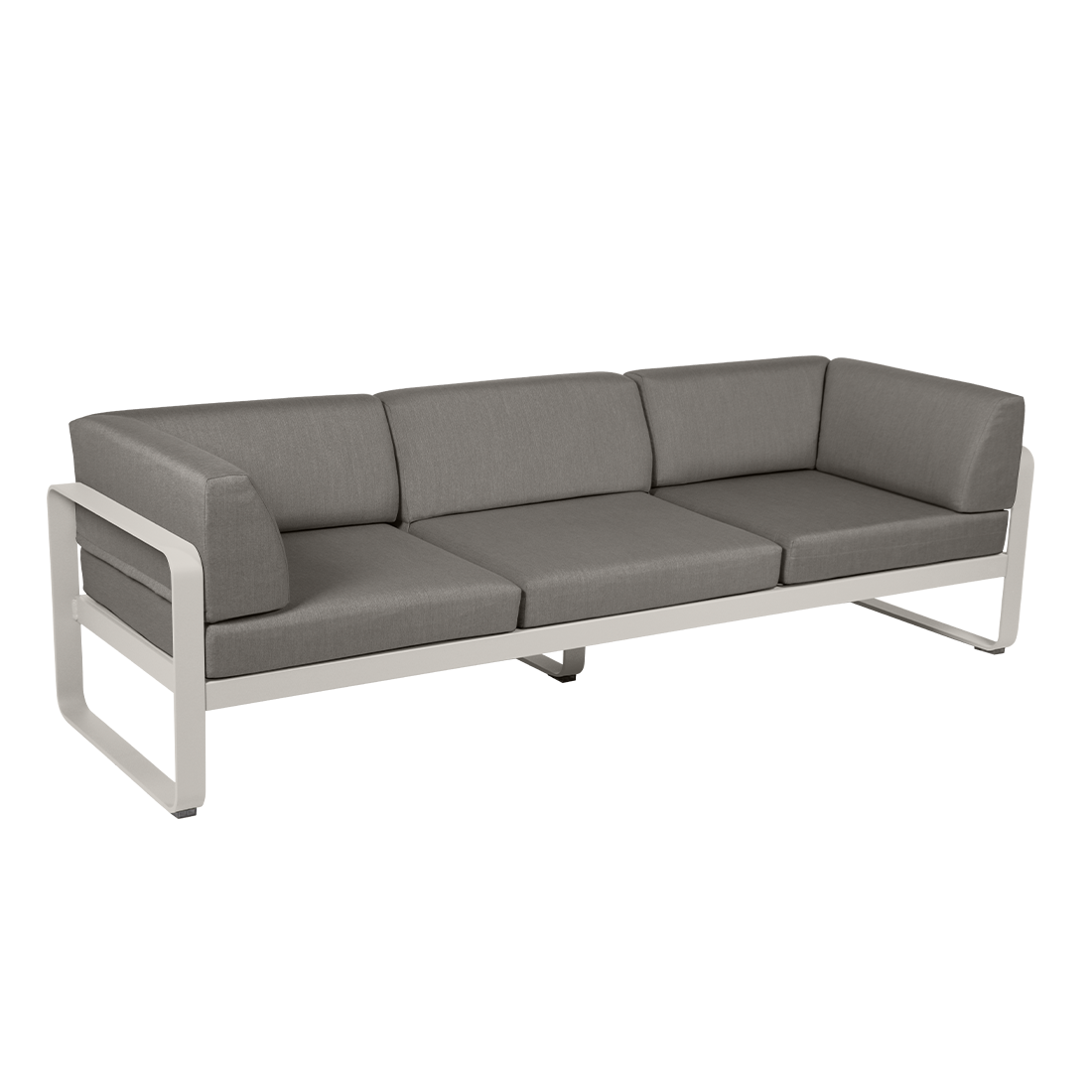BELLEVIE 3-SEATER CLUB SOFA-GREY TAUPE CUSHION