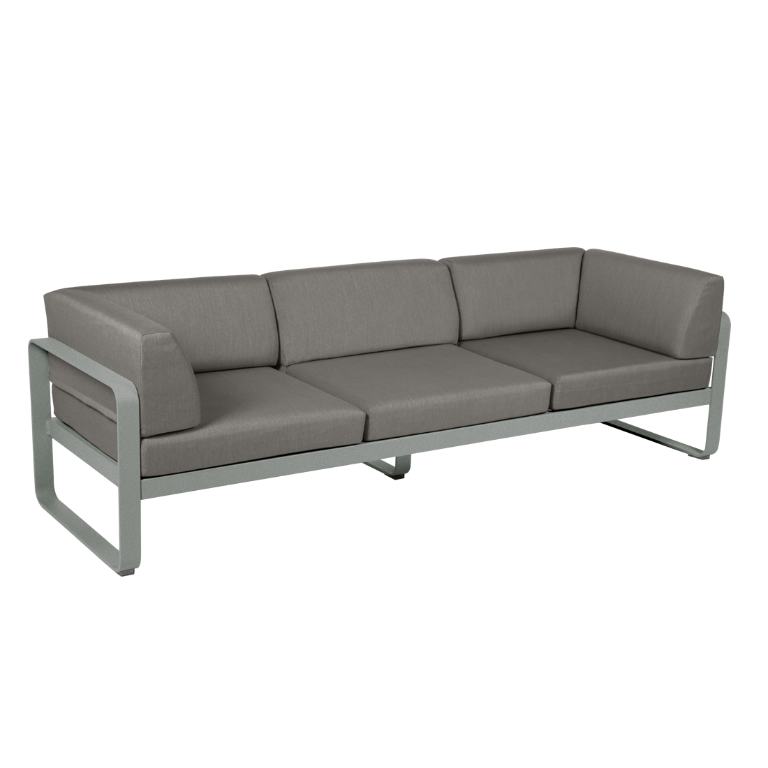 BELLEVIE 3-SEATER CLUB SOFA-GREY TAUPE CUSHION