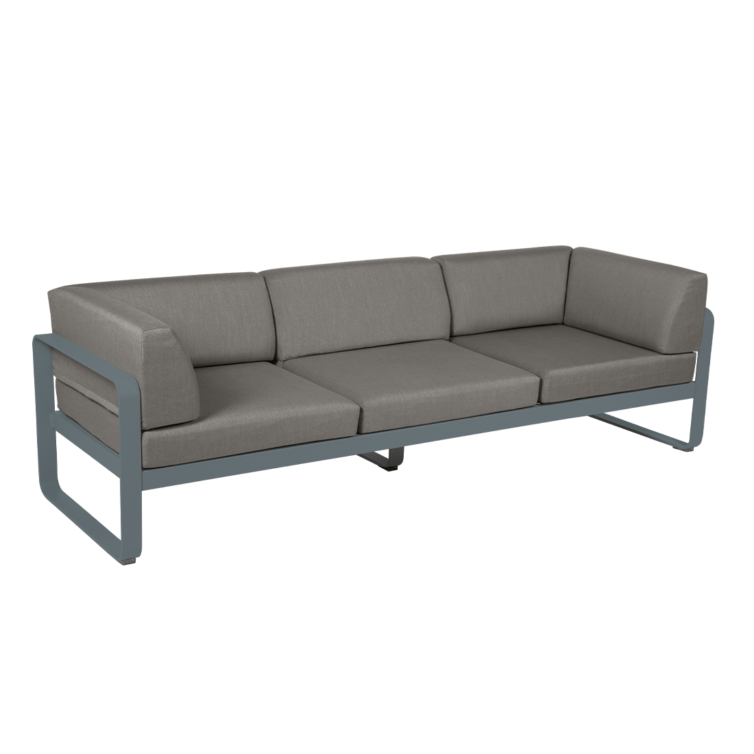 BELLEVIE 3-SEATER CLUB SOFA-GREY TAUPE CUSHION