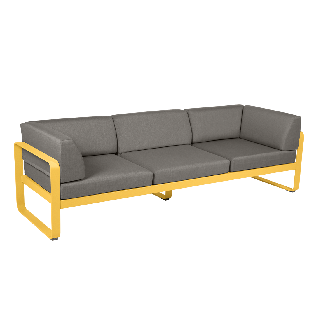 BELLEVIE 3-SEATER CLUB SOFA-GREY TAUPE CUSHION