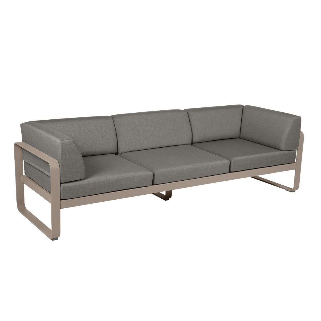 BELLEVIE 3-SEATER CLUB SOFA-GREY TAUPE CUSHION