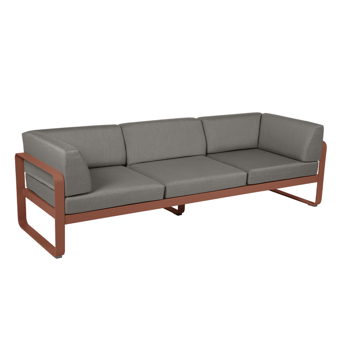 BELLEVIE 3-SEATER CLUB SOFA-GREY TAUPE CUSHION