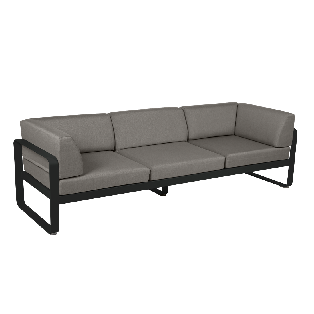 BELLEVIE 3-SEATER CLUB SOFA-GREY TAUPE CUSHION