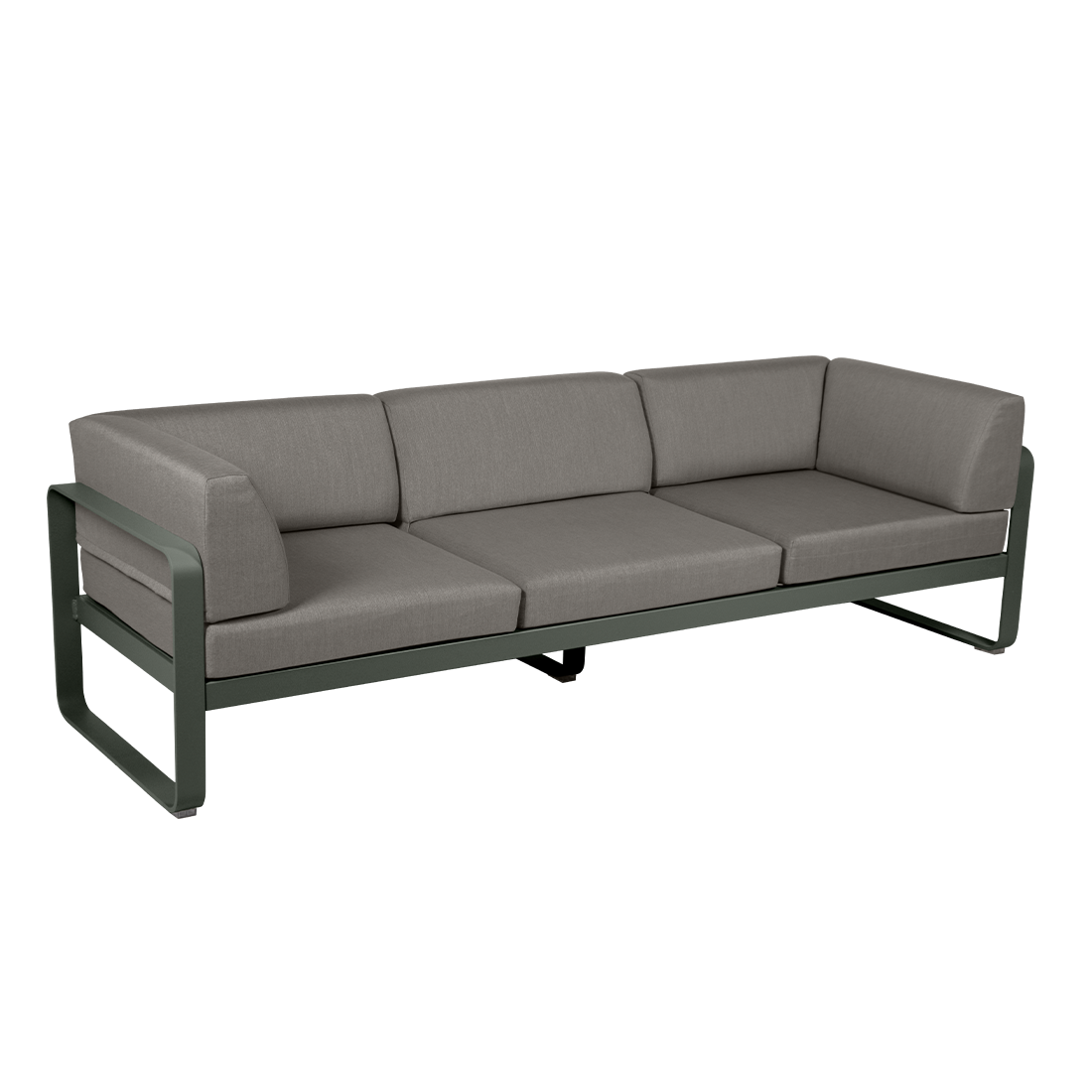 BELLEVIE 3-SEATER CLUB SOFA-GREY TAUPE CUSHION
