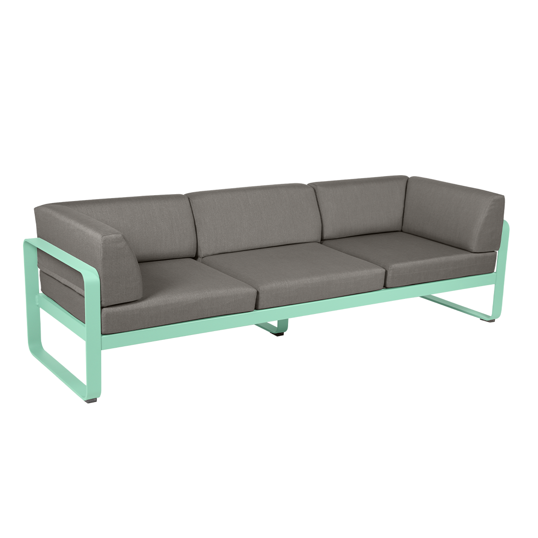 BELLEVIE 3-SEATER CLUB SOFA-GREY TAUPE CUSHION