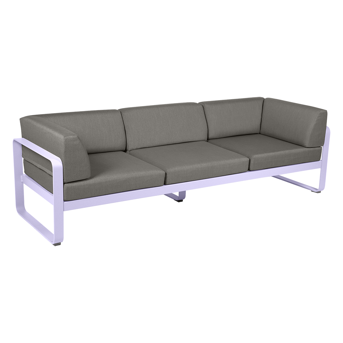BELLEVIE 3-SEATER CLUB SOFA-GREY TAUPE CUSHION
