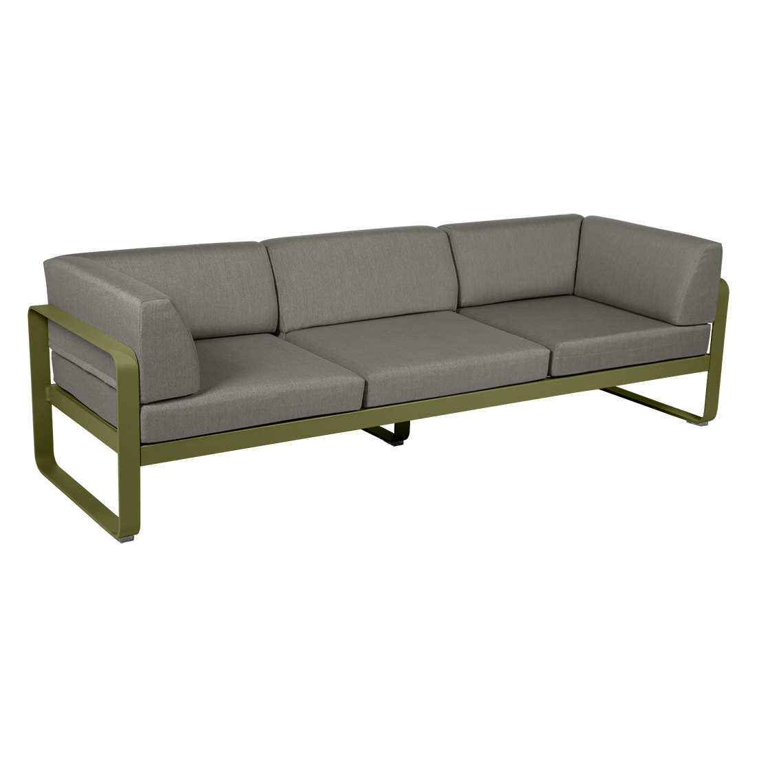 BELLEVIE 3-SEATER CLUB SOFA-GREY TAUPE CUSHION