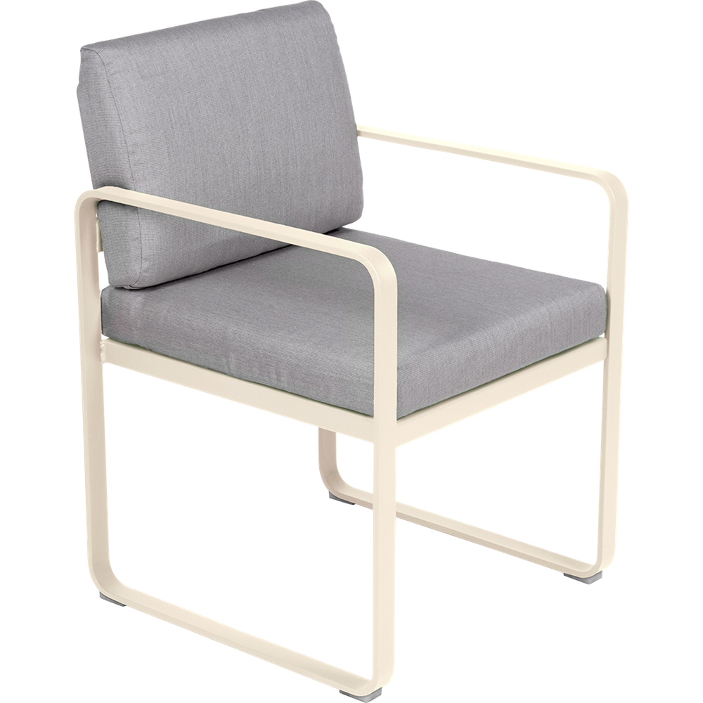 BELLEVIE DINING ARMCHAIR -FLANNEL GREY CUSHION