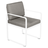 BELLEVIE DINING ARMCHAIR-GREY TAUPE CUSHION