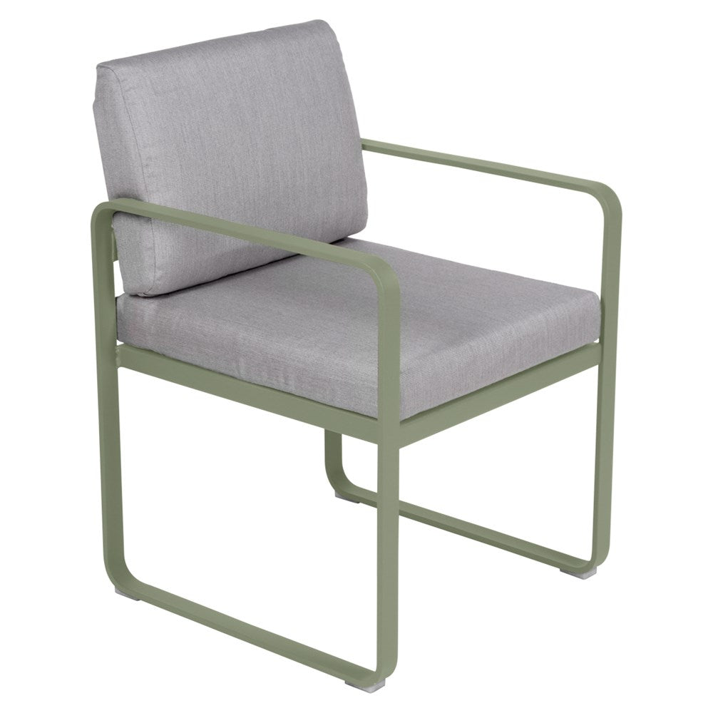BELLEVIE DINING ARMCHAIR -FLANNEL GREY CUSHION