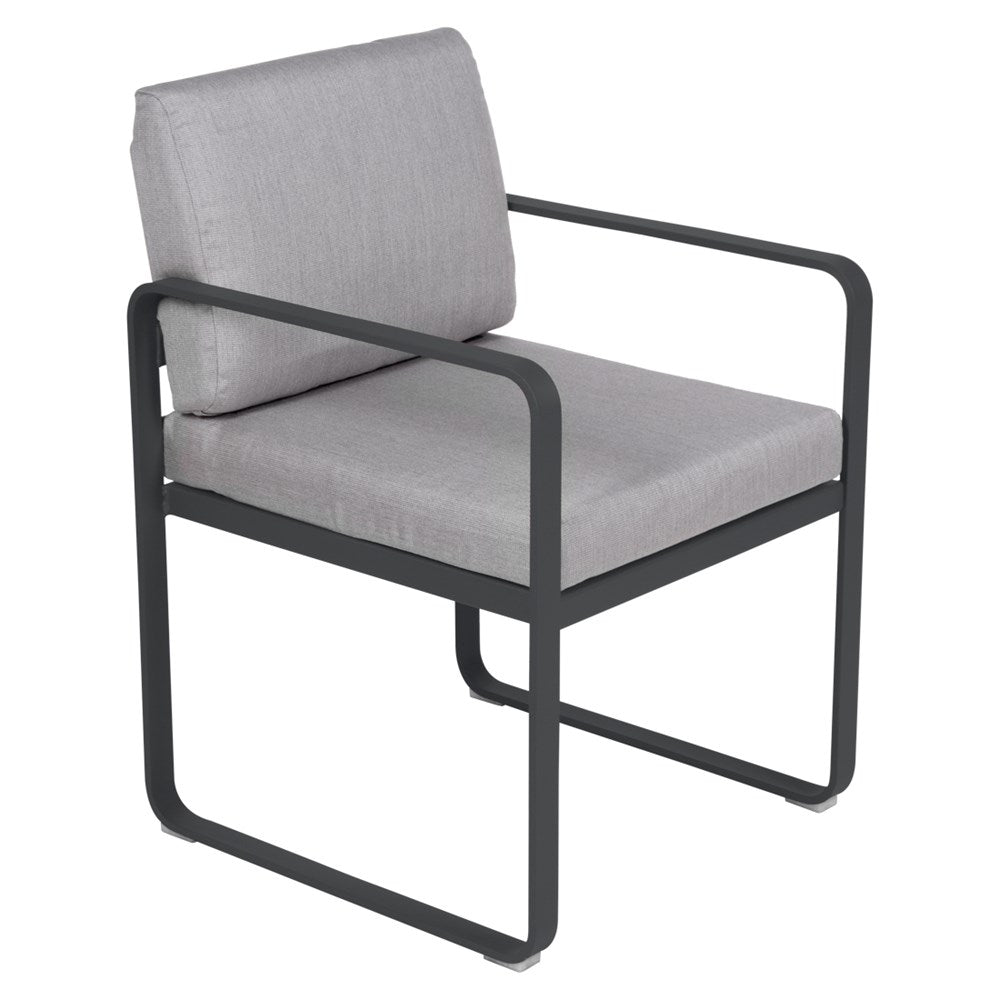 BELLEVIE DINING ARMCHAIR -FLANNEL GREY CUSHION
