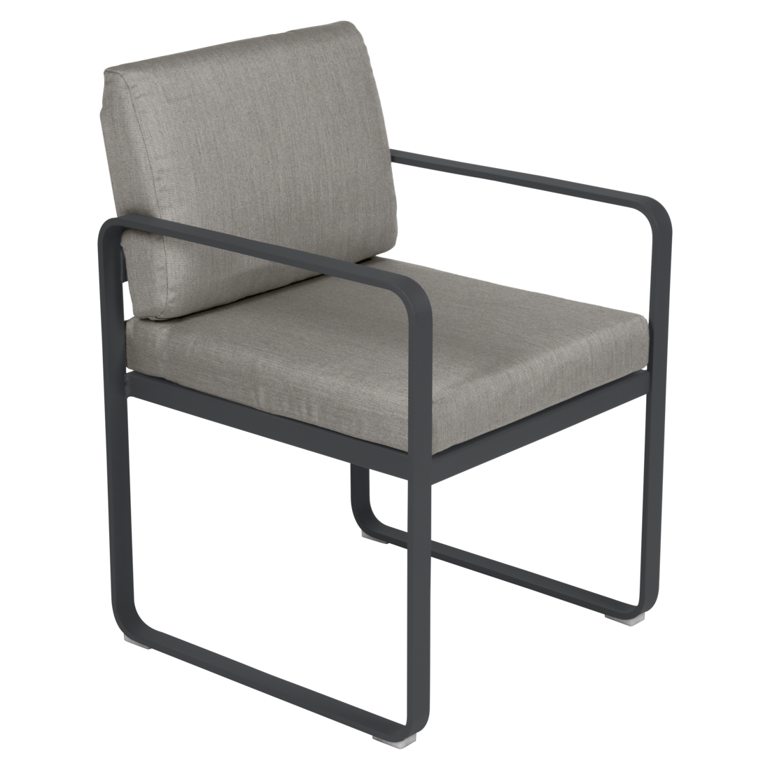 BELLEVIE DINING ARMCHAIR-GREY TAUPE CUSHION