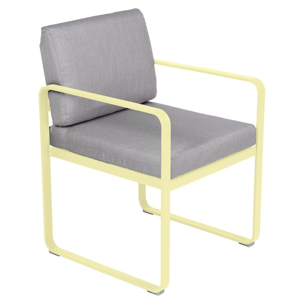 BELLEVIE DINING ARMCHAIR -FLANNEL GREY CUSHION