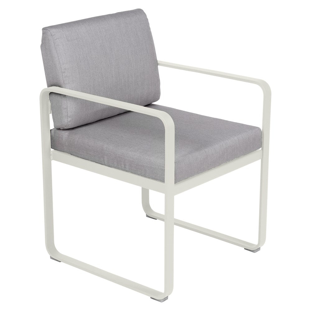 BELLEVIE DINING ARMCHAIR -FLANNEL GREY CUSHION