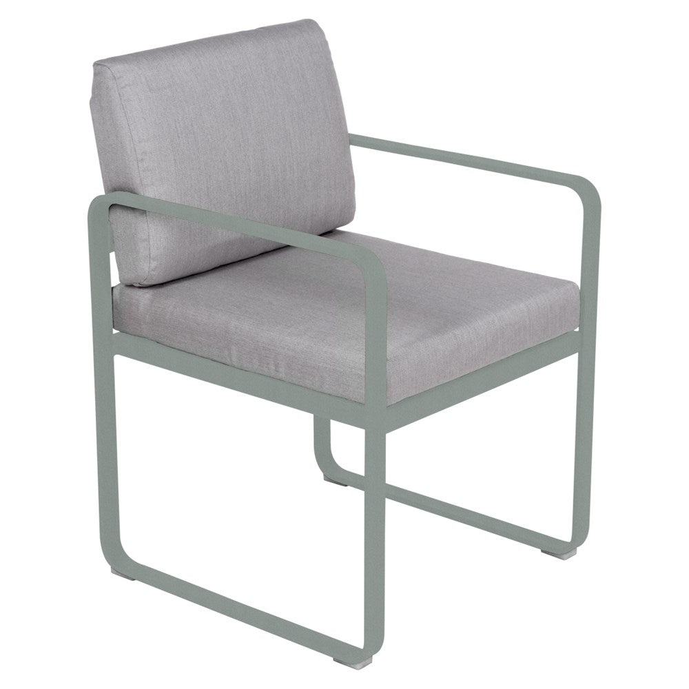 BELLEVIE DINING ARMCHAIR -FLANNEL GREY CUSHION