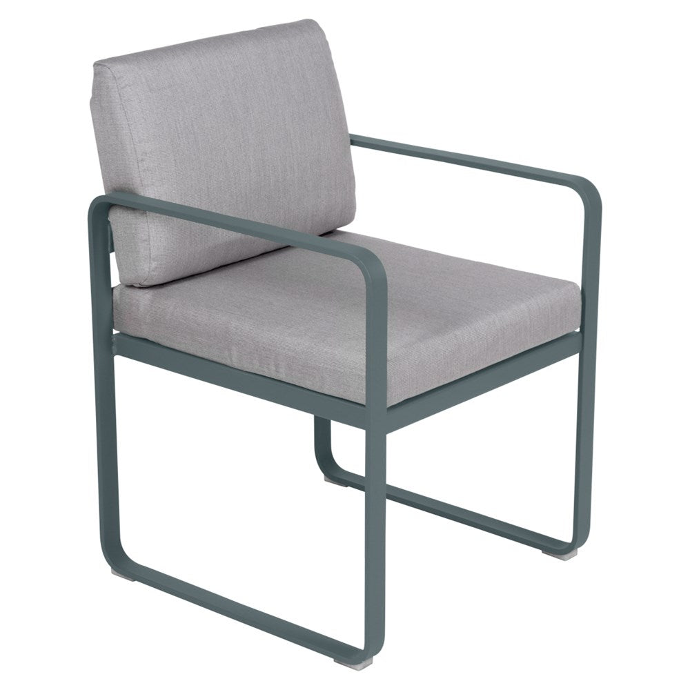 BELLEVIE DINING ARMCHAIR -FLANNEL GREY CUSHION