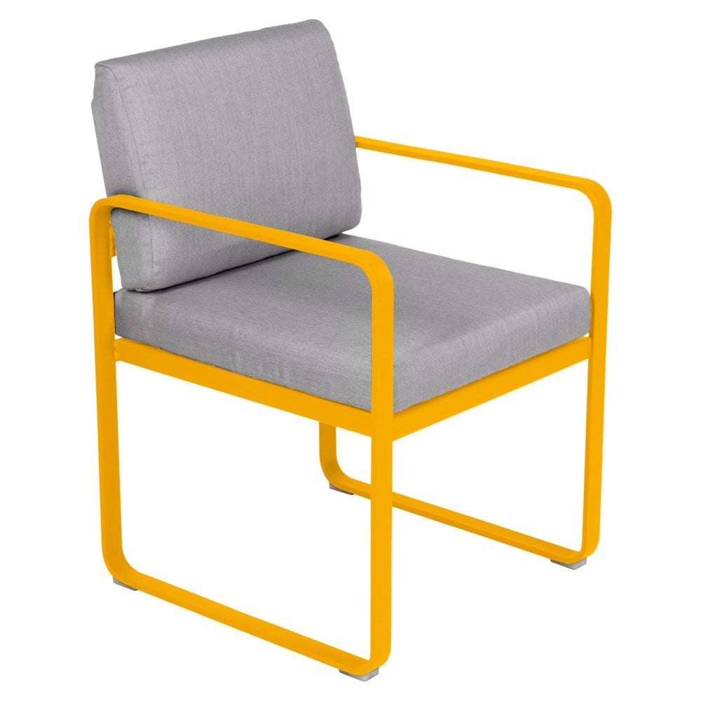 BELLEVIE DINING ARMCHAIR -FLANNEL GREY CUSHION