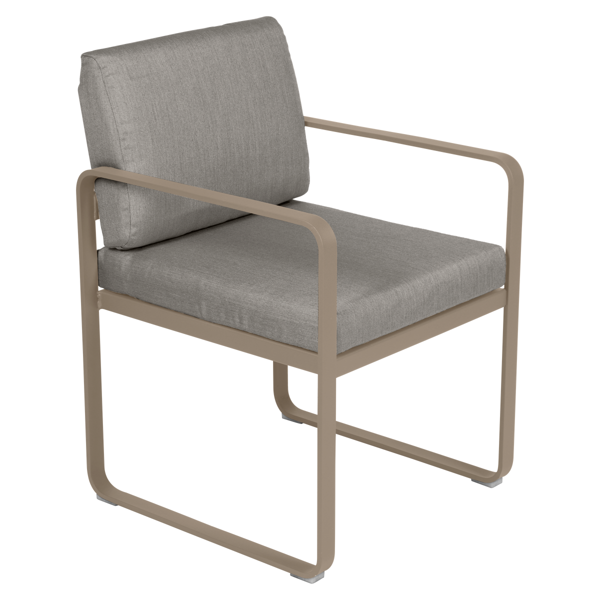 BELLEVIE DINING ARMCHAIR-GREY TAUPE CUSHION
