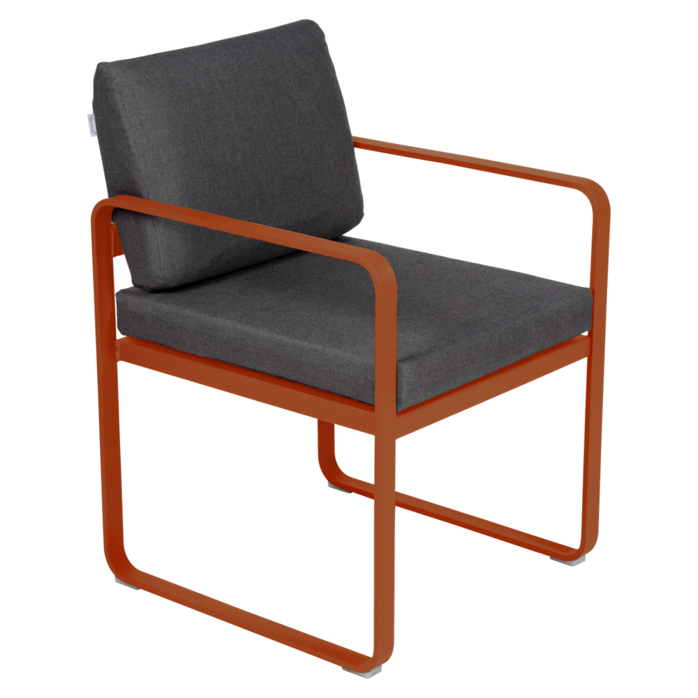 BELLEVIE DINING ARMCHAIR-GRAPHITE GREY CUSHION