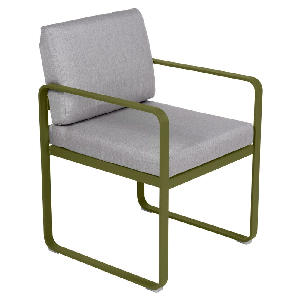 BELLEVIE DINING ARMCHAIR -FLANNEL GREY CUSHION