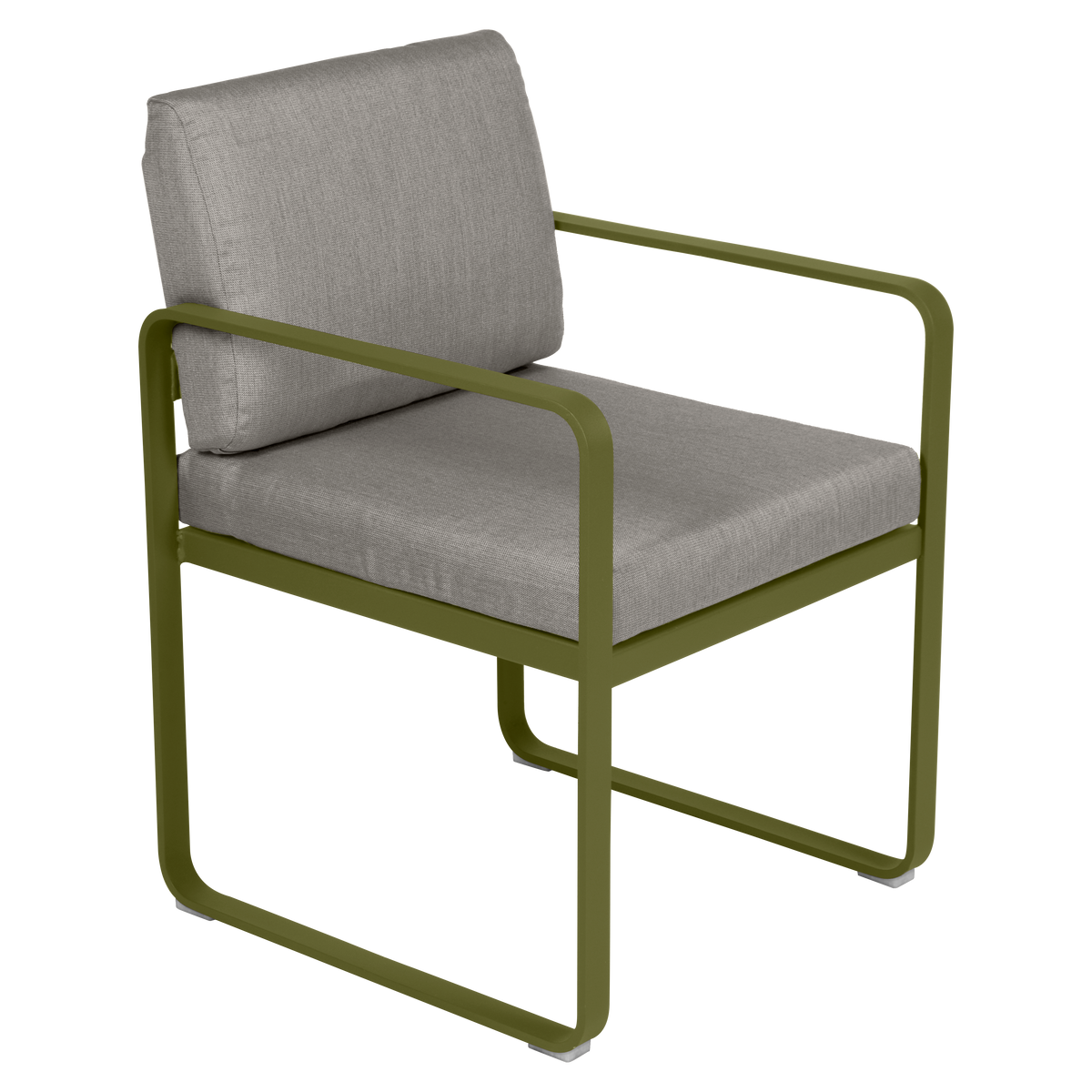 BELLEVIE DINING ARMCHAIR-GREY TAUPE CUSHION