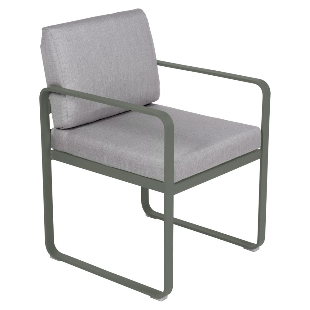 BELLEVIE DINING ARMCHAIR -FLANNEL GREY CUSHION