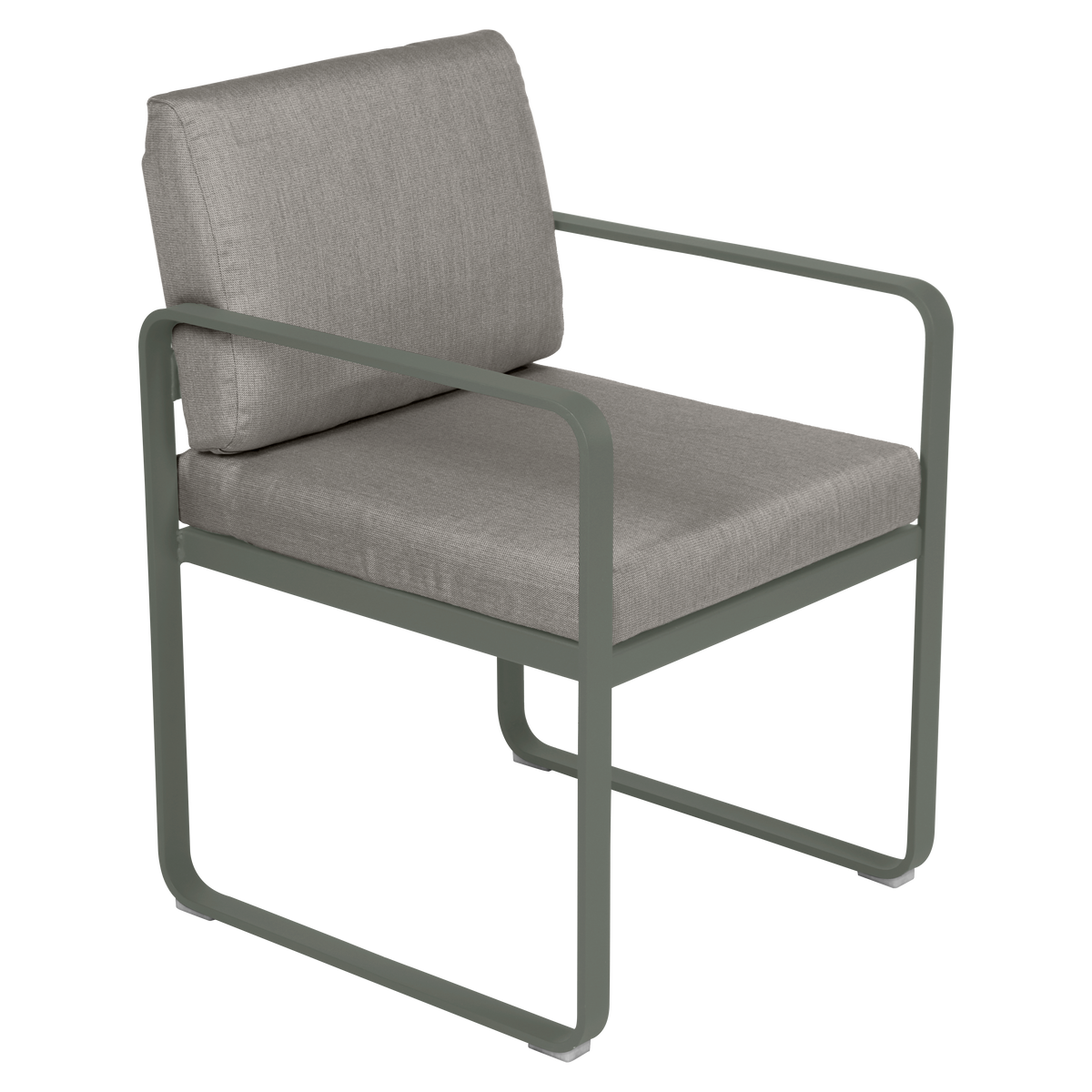BELLEVIE DINING ARMCHAIR-GREY TAUPE CUSHION