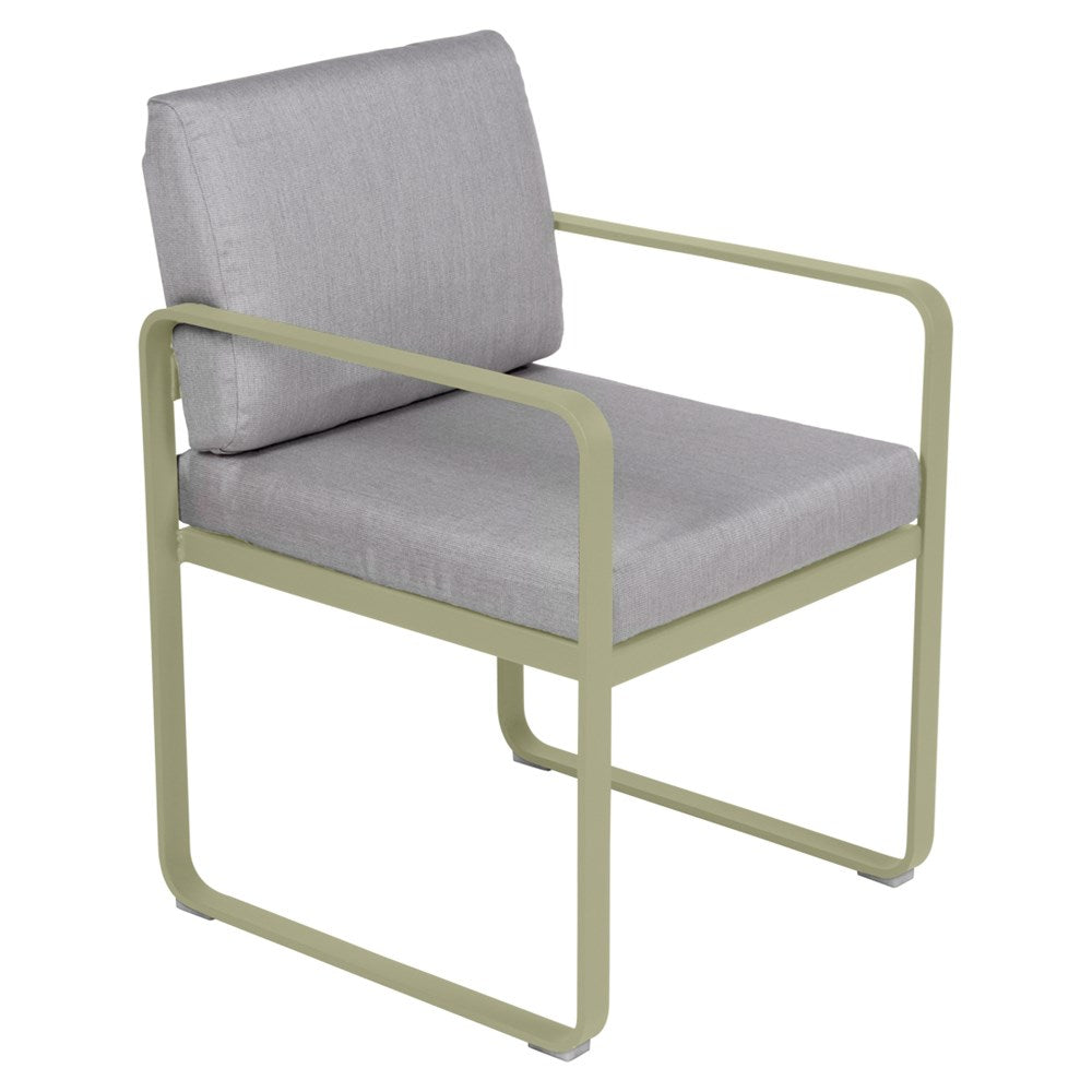 BELLEVIE DINING ARMCHAIR -FLANNEL GREY CUSHION