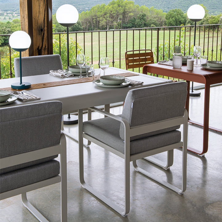 BELLEVIE DINING ARMCHAIR -FLANNEL GREY CUSHION