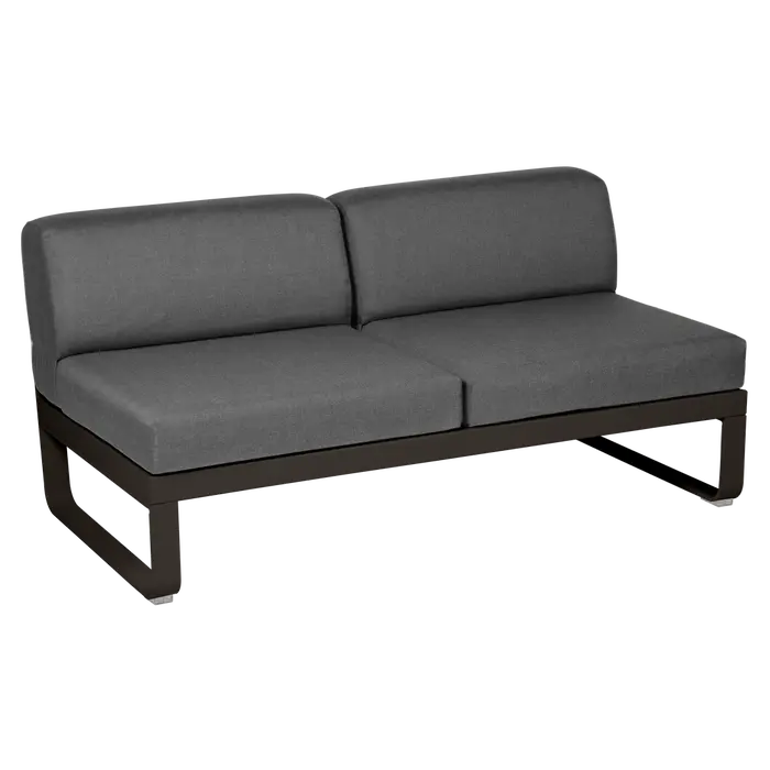 BELLEVIE 2-SEATER CENTRAL MODULE-GRAPHITE GREY CUSHION