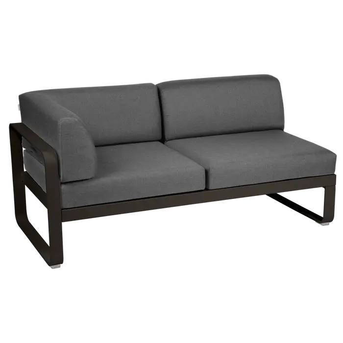 BELLEVIE 2-SEATER LEFT CORNER MODULE-GRAPHITE GREY CUSHION