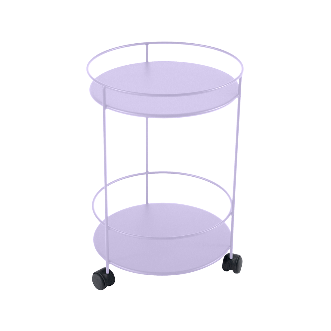 GUINGUETTE - DOUBLE SOLID TOP SIDE TABLE WITH WHEELS