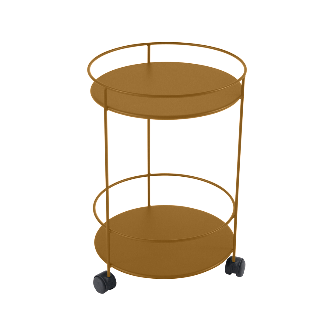 GUINGUETTE - DOUBLE SOLID TOP SIDE TABLE WITH WHEELS