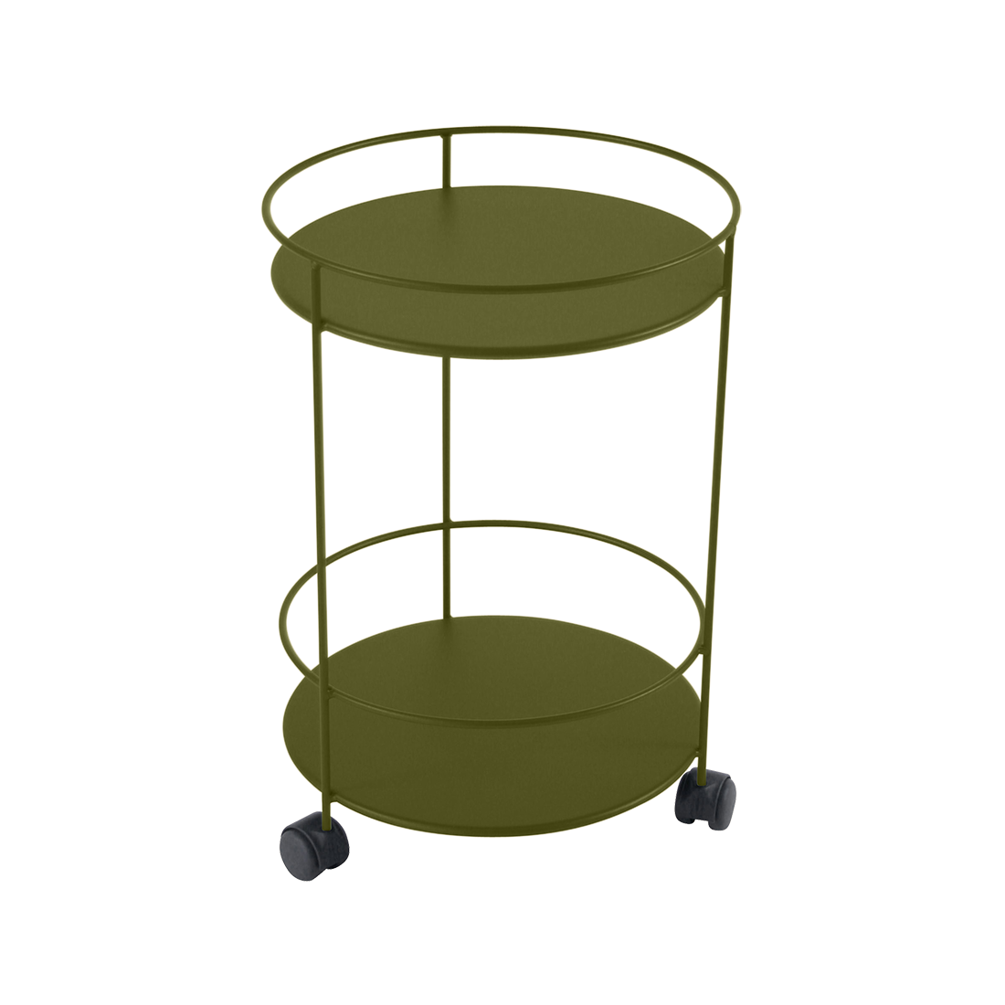 GUINGUETTE - DOUBLE SOLID TOP SIDE TABLE WITH WHEELS