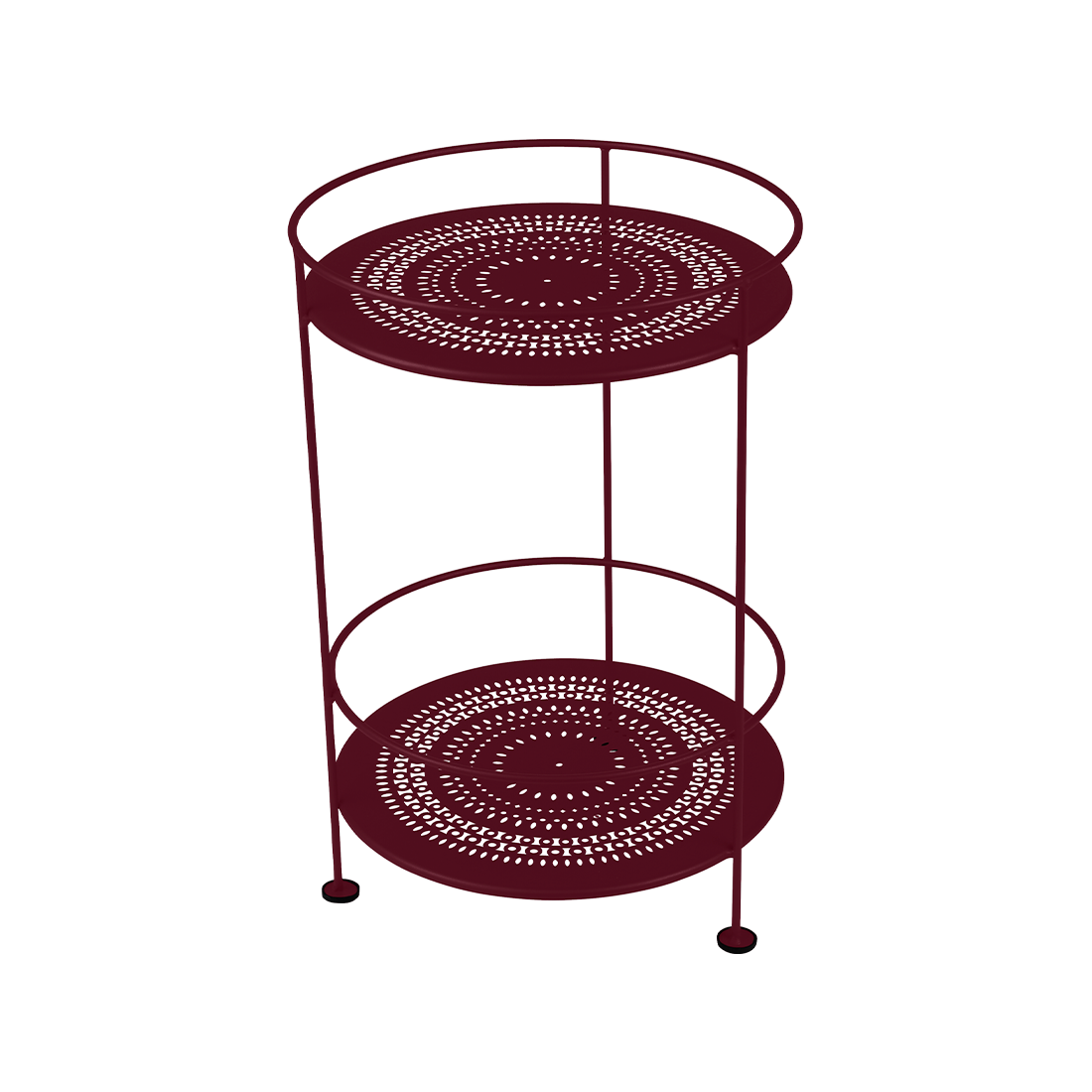 GUINGUETTE SIDE TABLE WITH PERFORATED DOUBLE TOP