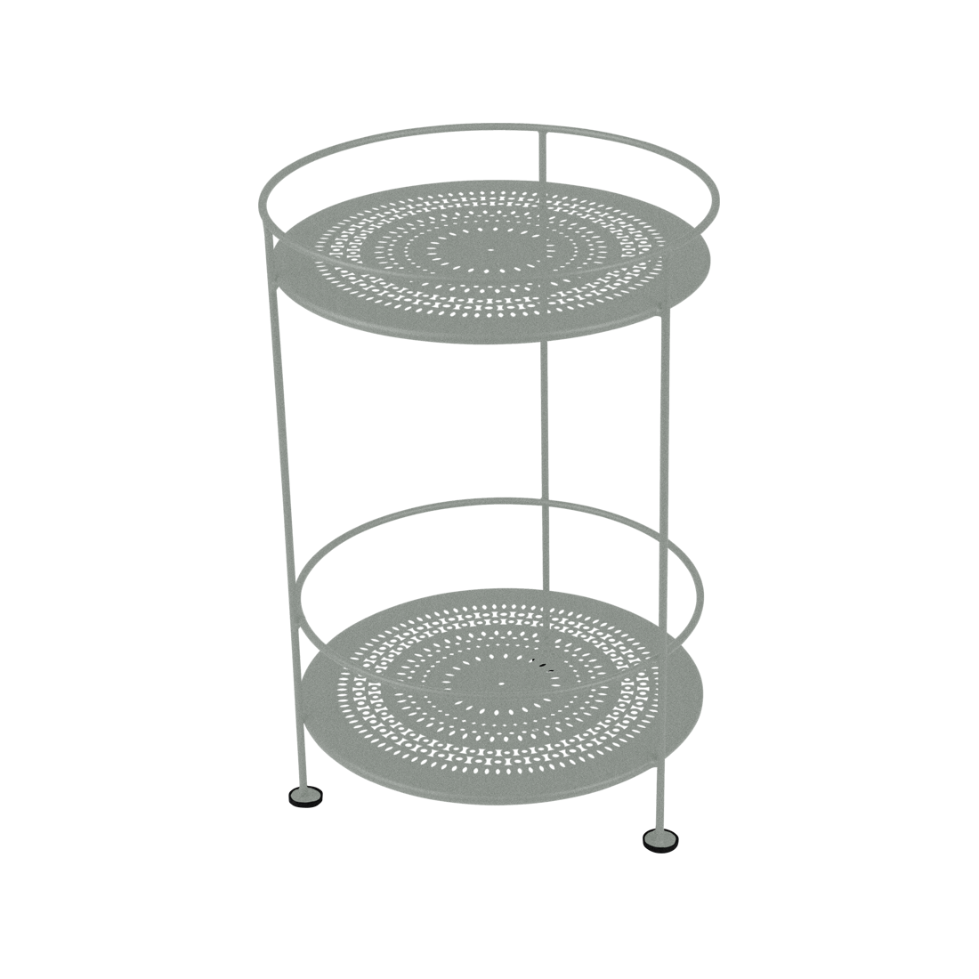 GUINGUETTE SIDE TABLE WITH PERFORATED DOUBLE TOP